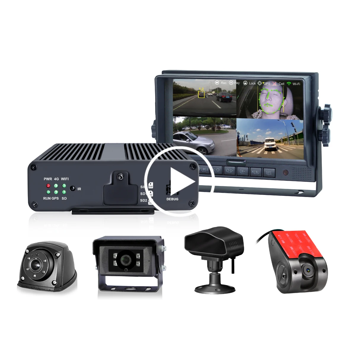 Heavy Equipment Driver - STONKAM 4 قنوات موبايل Dvr Adas