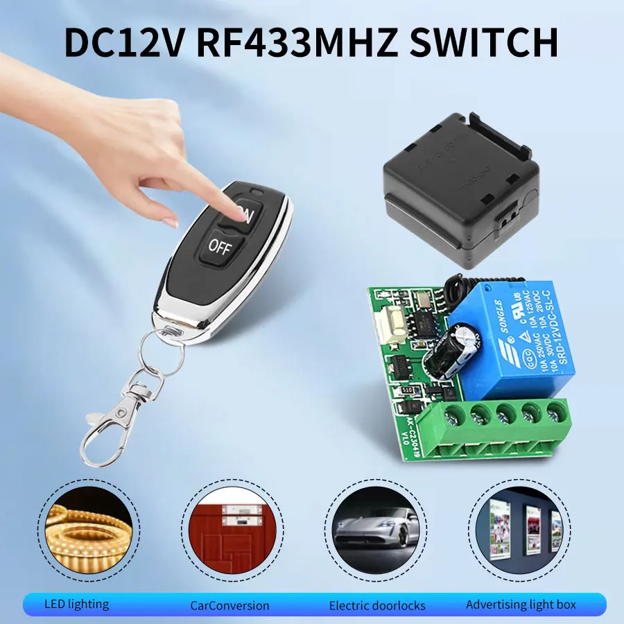 Heavy Equipment Garage - DC12V 1CH 10A التتابع استقبال الارسال