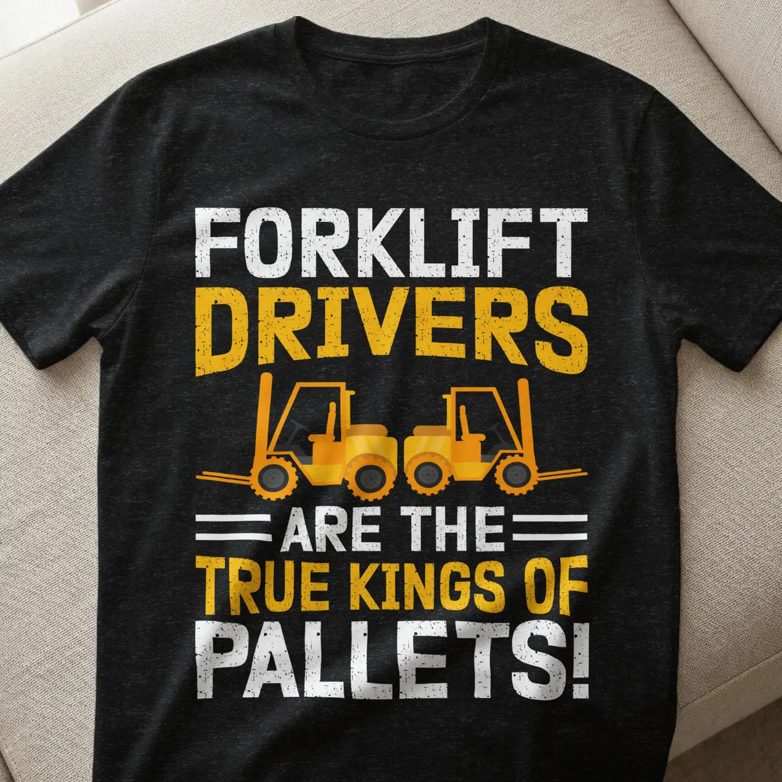 Heavy Equipment Driver - تي شيرت للرجال بتصميم عتيق مغسول