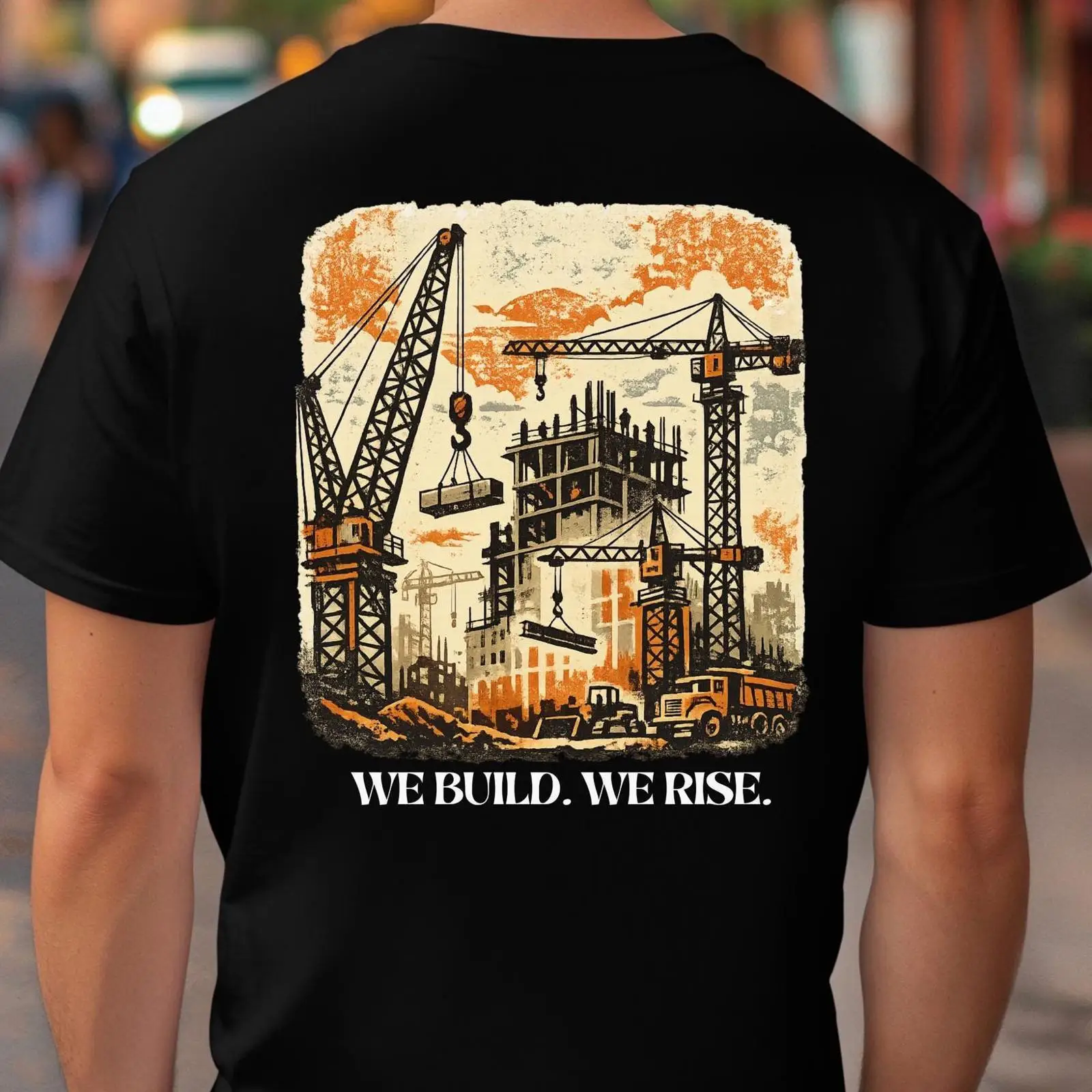 تي شيرت We Build Rise Construc - مراجعة Heavy Equipment Union وسعره
