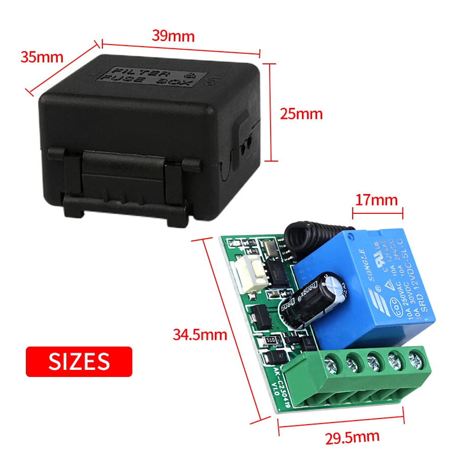 DC12V 1CH 10A التتابع استقبال  - مراجعة Heavy Equipment Garage وسعره