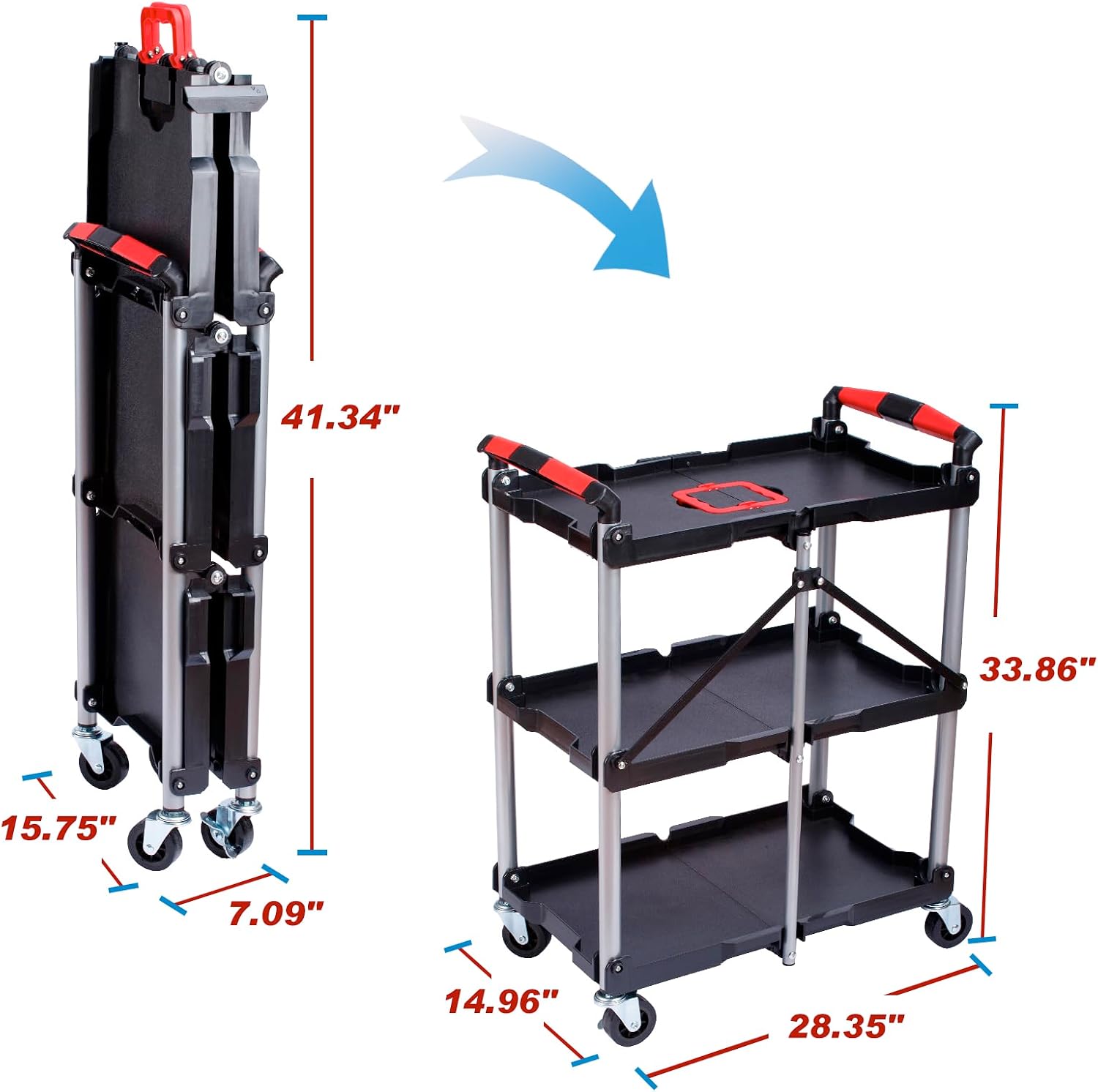 عربة خدمة قابلة للطي بثلاثة أر - مراجعة Heavy Equipment Supplies وسعره